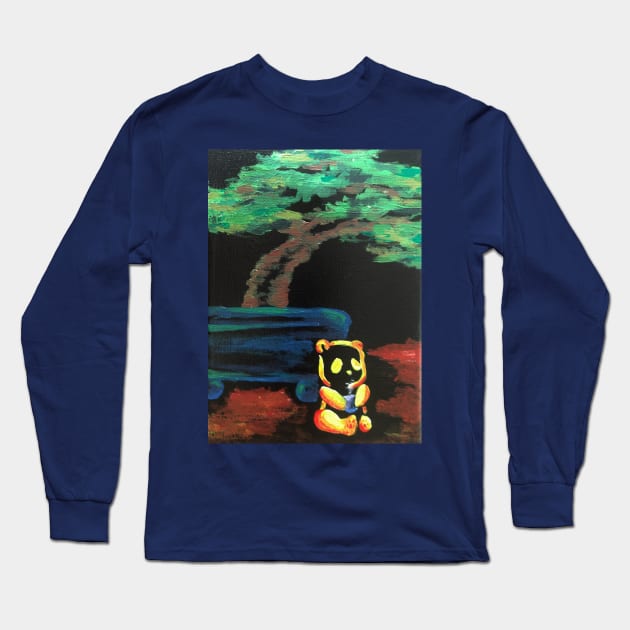 Panda Bonsai Long Sleeve T-Shirt by Moopichino